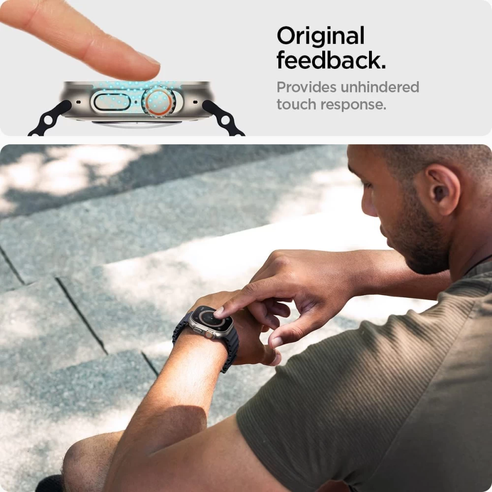 Apple Watch Ultra skärmskydd  SPIGEN GLAS.TR ”EZ FIT” 2-PACK (49mm)