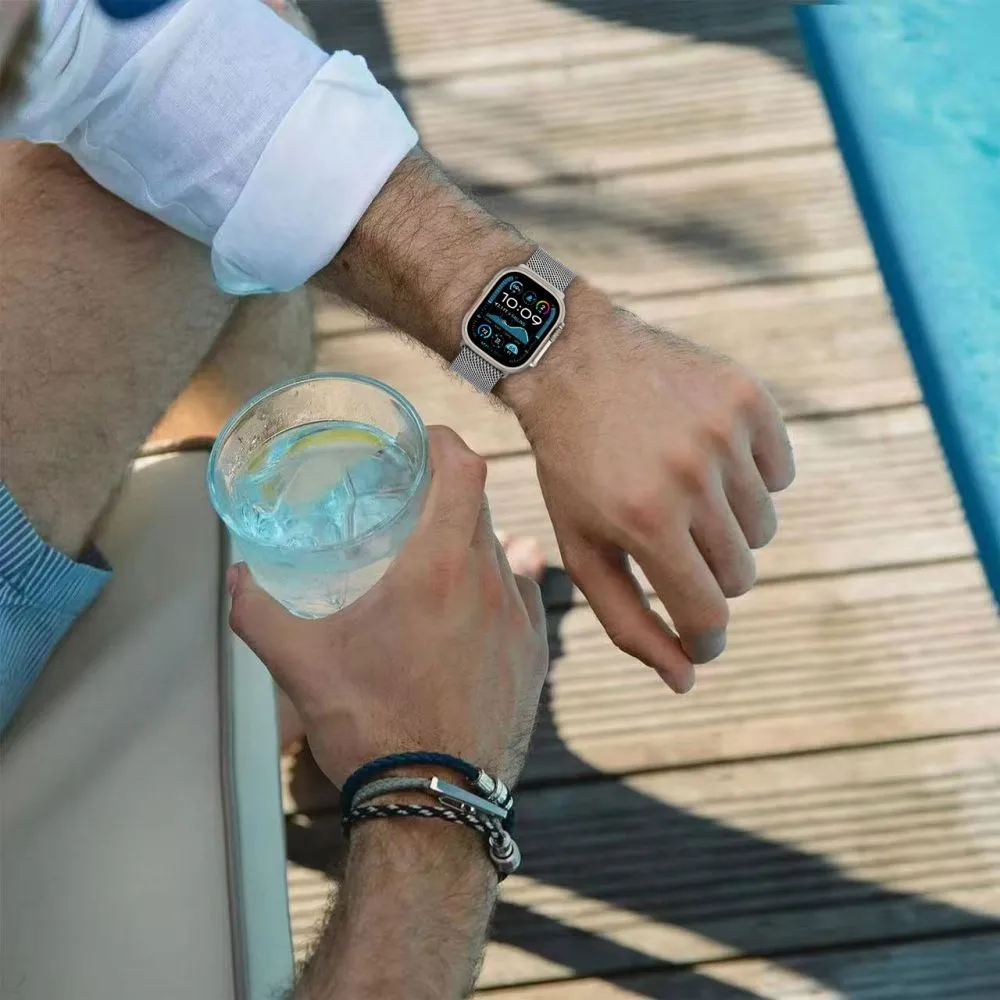 Apple Watch Ultra siksniņa sudraba TECH-PROTECT MILANO ULTRA (49 mm)