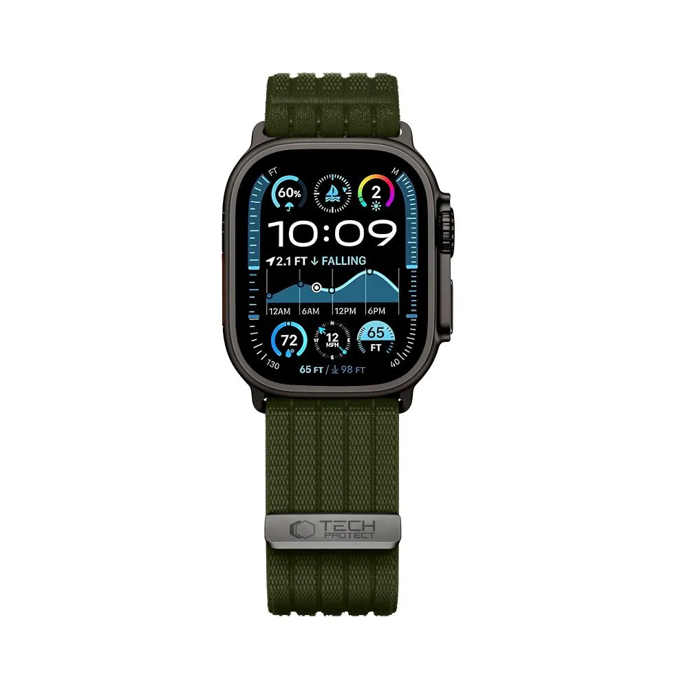 Apple Watch Ultra Viedpulksteņu siksniņas zaļš TECH-PROTECT NYLON SPORT (49 MM)