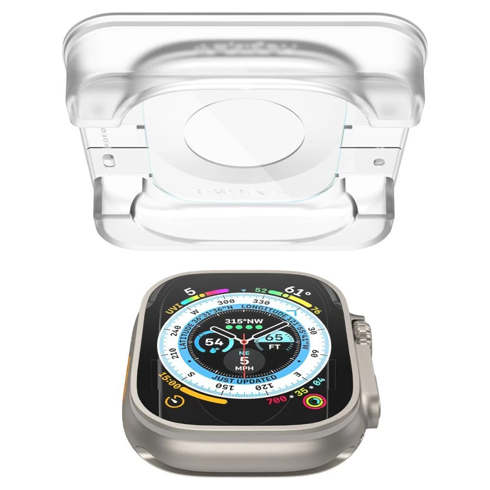 Apple Watch Ultra skärmskydd  SPIGEN GLAS.TR ”EZ FIT” 2-PACK (49mm)