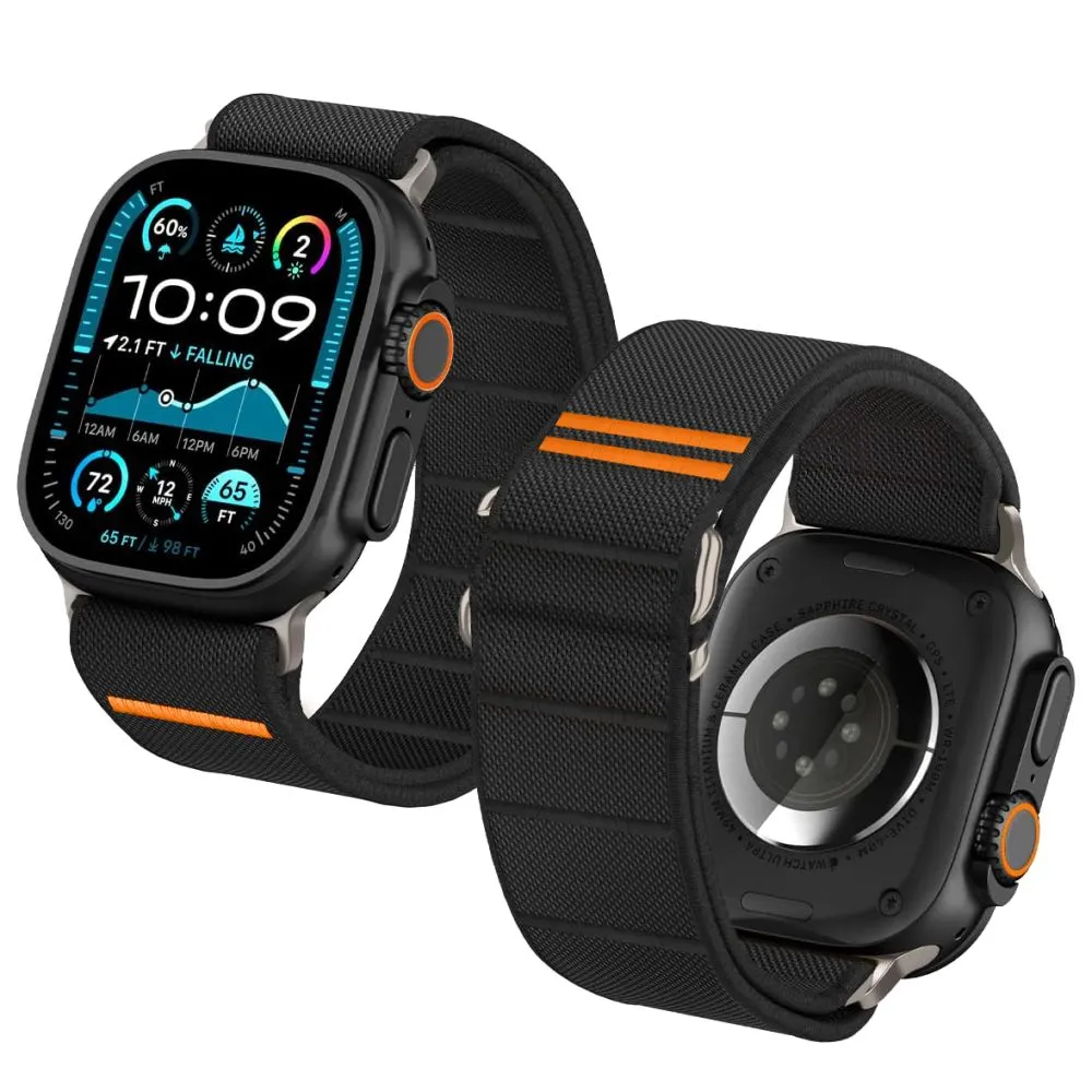 Apple Watch Ultra siksniņa melns TECH-PROTECT NYLON SLIP (49 MM)