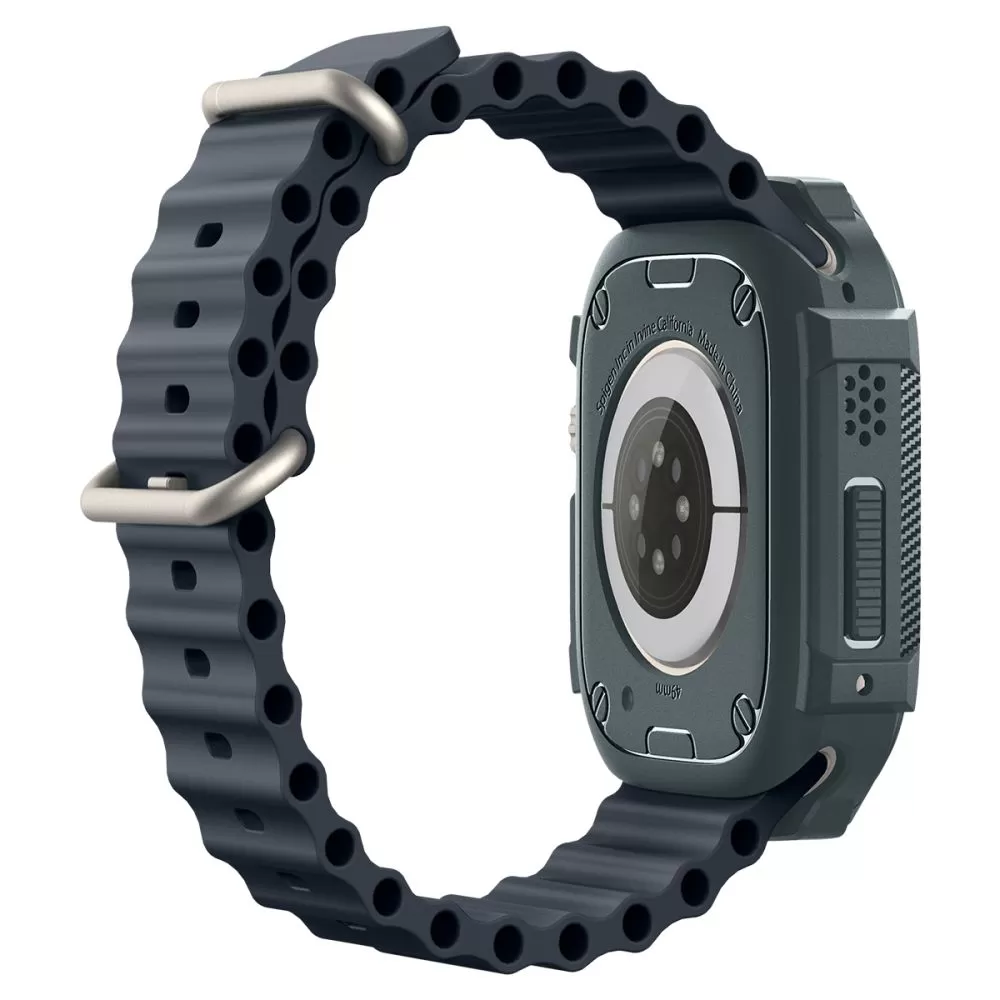 Apple Watch Ultra чехол зеленый SPIGEN RUGGED ARMOR (49 MM)
