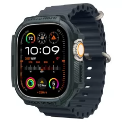 Apple Watch Ultra чехол зеленый SPIGEN RUGGED ARMOR (49 MM)