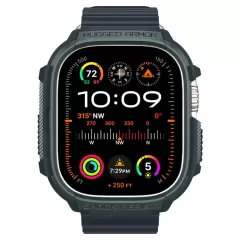 Apple Watch Ultra чехол зеленый SPIGEN RUGGED ARMOR (49 MM)