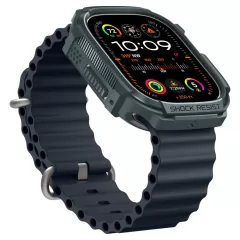 Apple Watch Ultra чехол зеленый SPIGEN RUGGED ARMOR (49 MM)