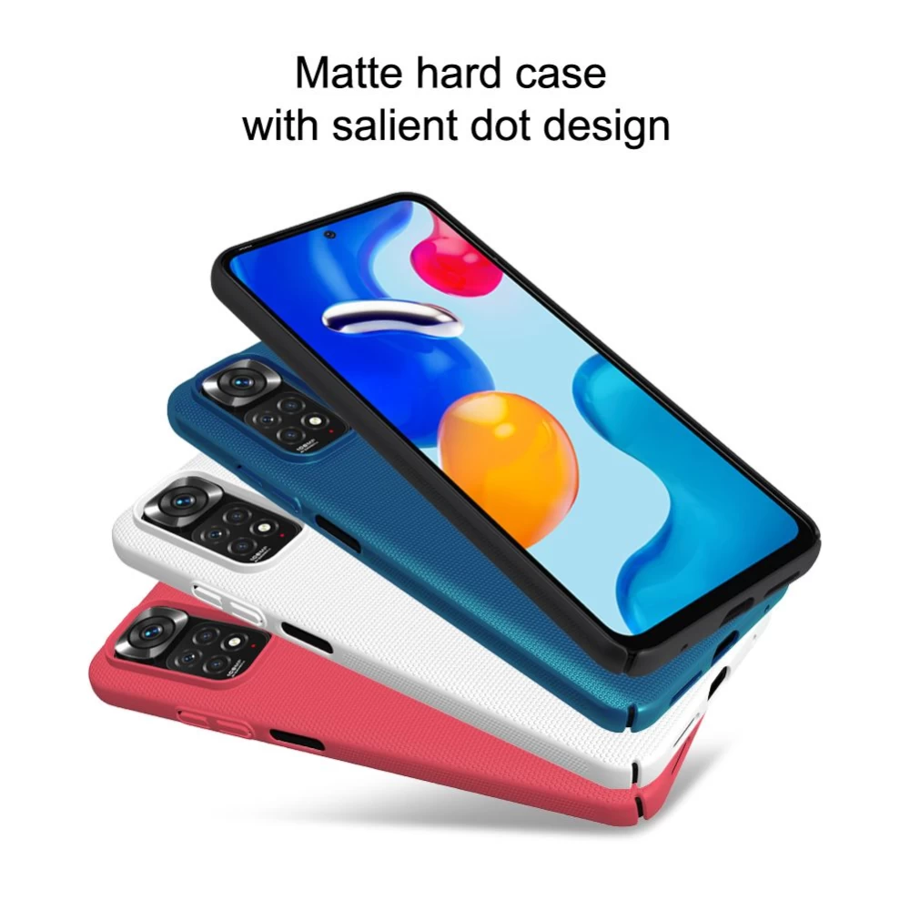 Xiaomi RedMi Note 11S dėklas baltas Nillkin Super Frosted Shield
