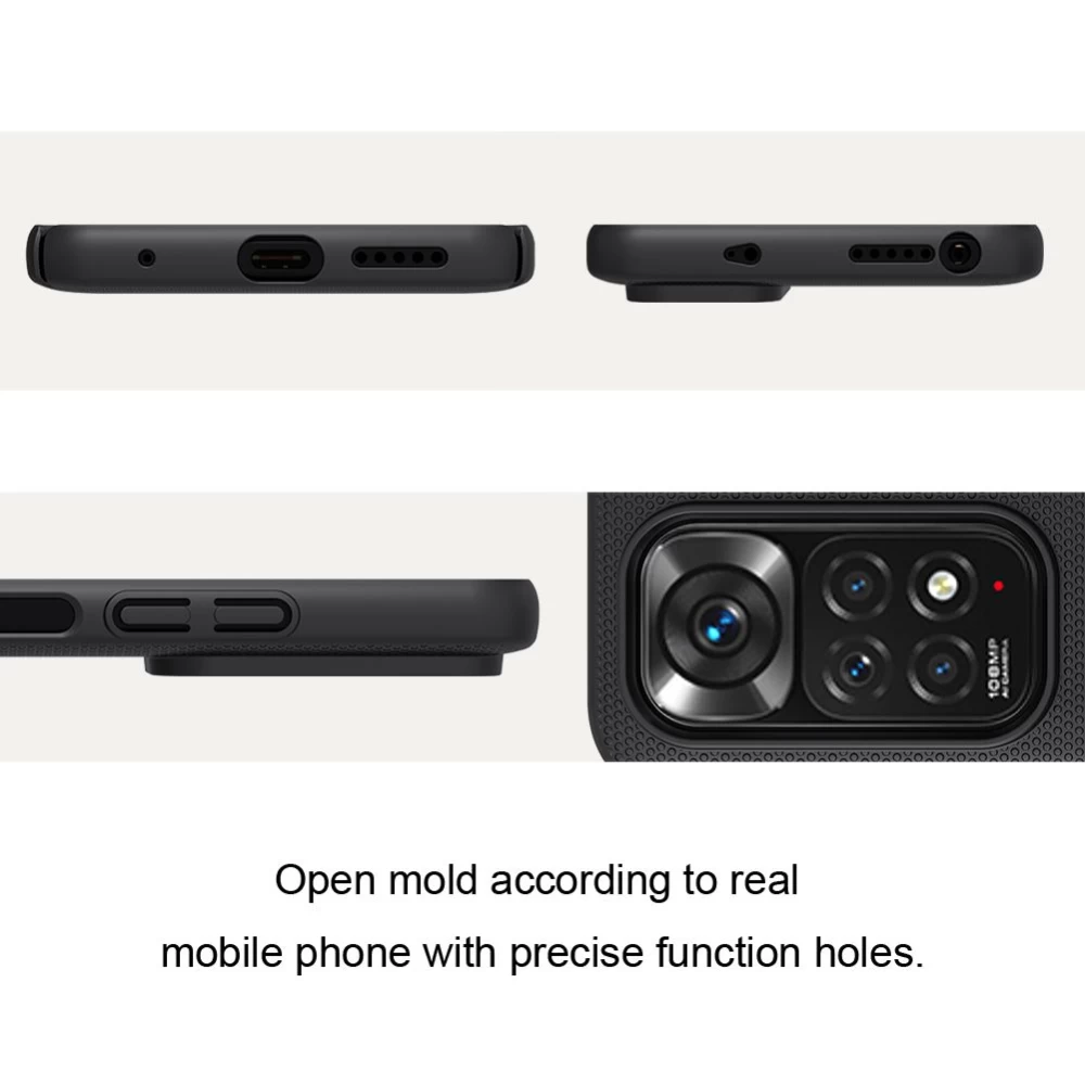 Xiaomi RedMi Note 11S dėklas baltas Nillkin Super Frosted Shield