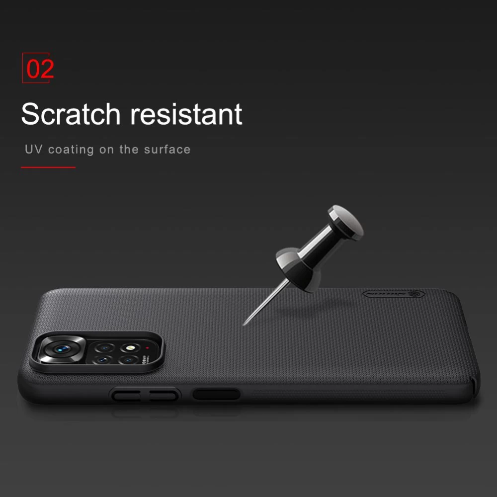 Xiaomi RedMi Note 11S dėklas baltas Nillkin Super Frosted Shield