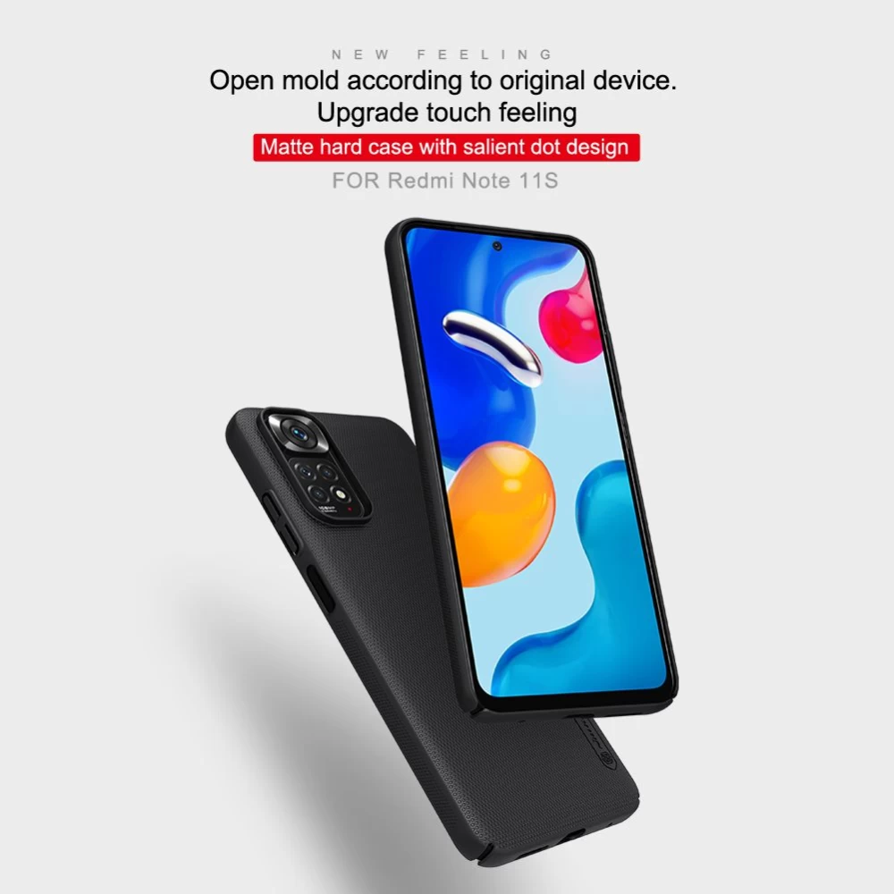 Xiaomi RedMi Note 11S dėklas raudonas Nillkin Super Frosted Shield