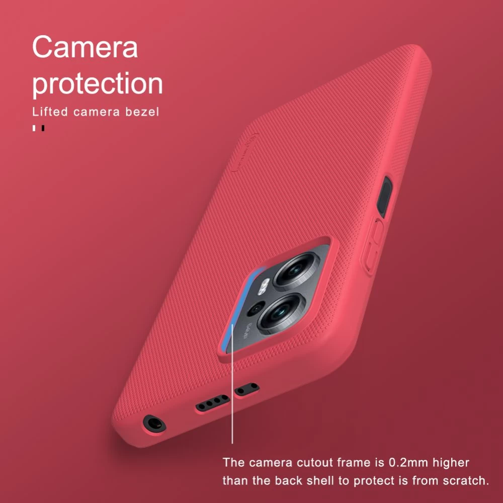 Xiaomi RedMi Note 11T Pro suojakuori punainen Nillkin Super Frosted Shield Redmi