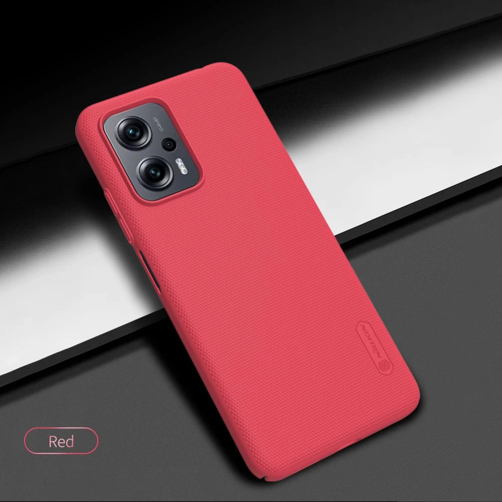 Xiaomi RedMi Note 11T Pro suojakuori punainen Nillkin Super Frosted Shield Redmi