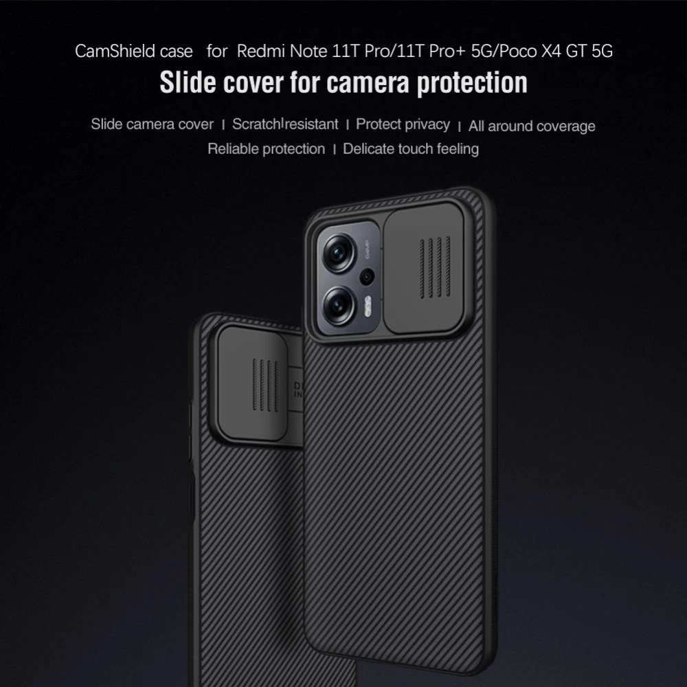 Xiaomi RedMi Note 11T Pro ümbris sinine Nillkin CamShield Redmi