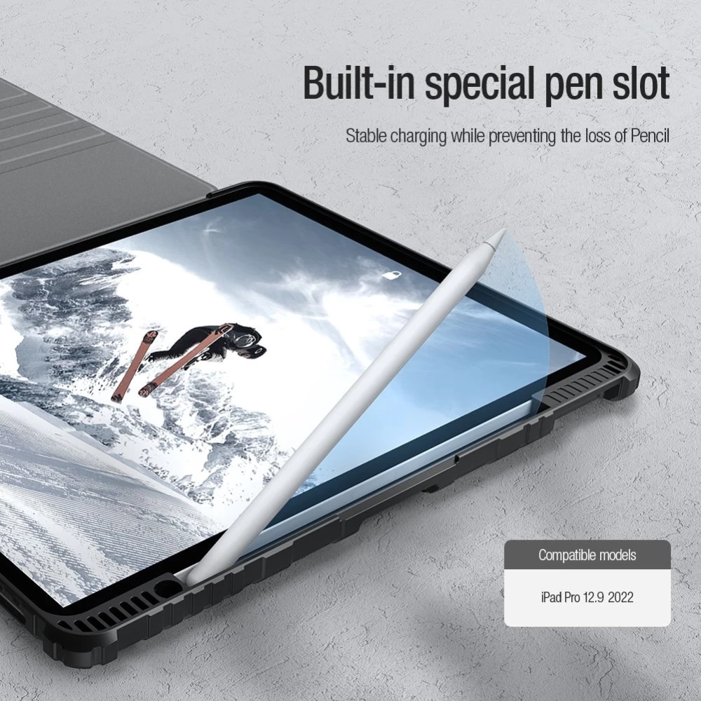 Apple iPad Pro 12.9 (2022) maciņš melns NILLKIN Bumper SnapSafe