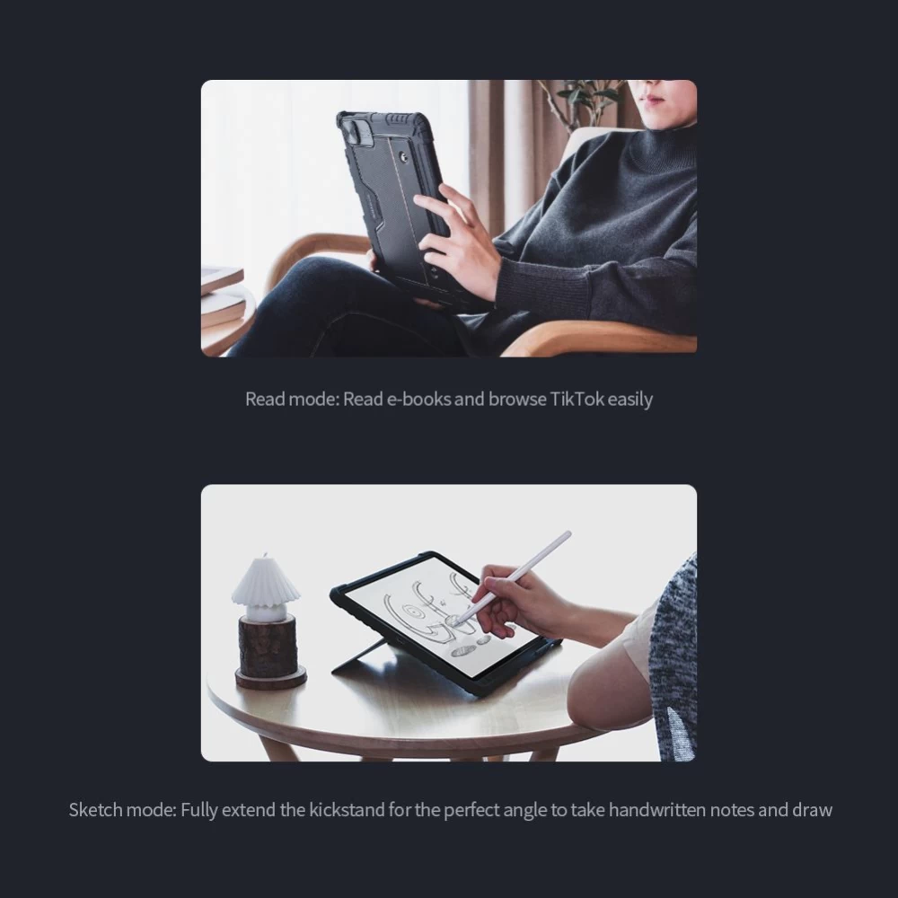 Apple iPad Pro 12.9 (2022) maciņš melns Nillkin Bumper Combo Keyboard