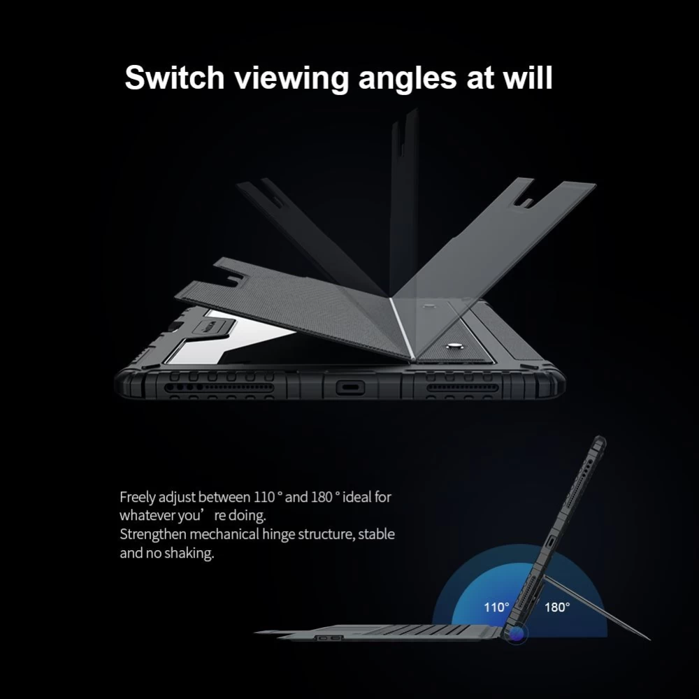 Apple iPad Pro 12.9 (2022) maciņš melns Nillkin Bumper Combo Keyboard