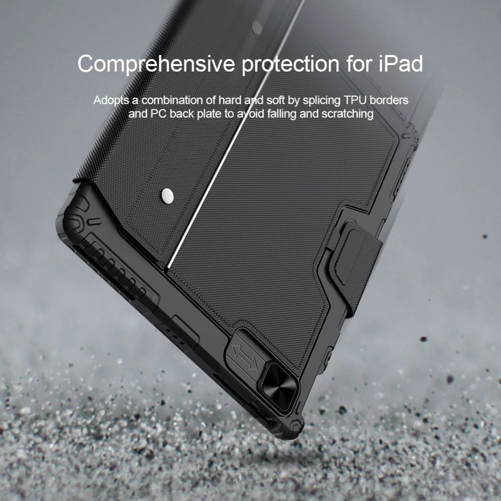 Apple iPad Pro 12.9 (2022) maciņš melns Nillkin Bumper Combo Keyboard