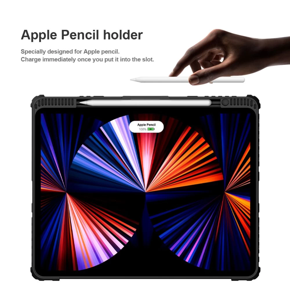 Apple iPad Pro 12.9 (2022) maciņš melns Nillkin Bumper Combo Keyboard