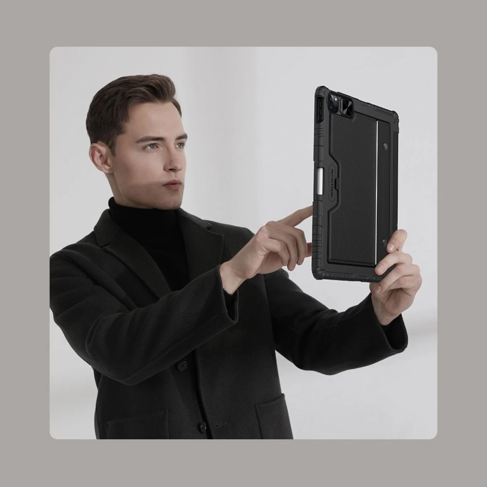 Apple iPad Pro 12.9 (2022) maciņš melns Nillkin Bumper Combo Keyboard