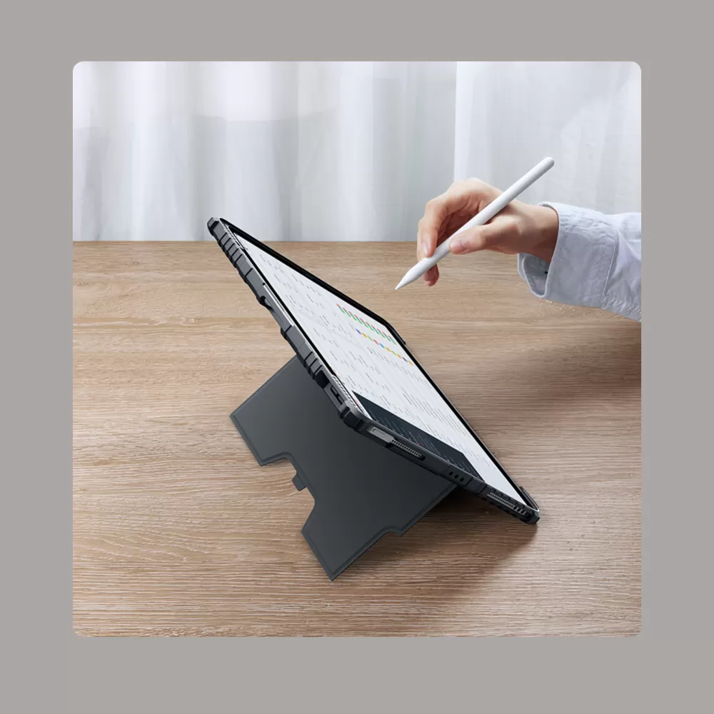 Apple iPad Pro 12.9 (2022) maciņš melns NILLKIN BUMPER COMBO KEYBOARD (BACKLIT VERSION)