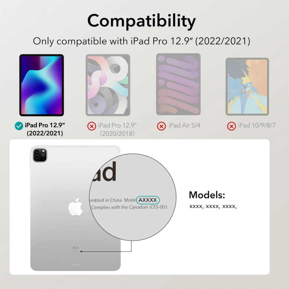 Apple iPad Pro 12.9 (2022) maciņš zaļš ESR ASCEND TRIFOLD