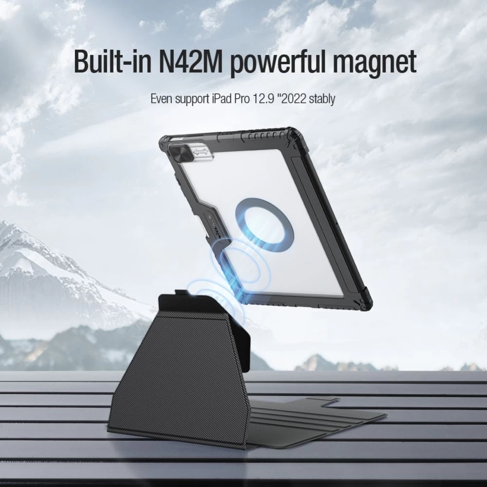 Apple iPad Pro 12.9 (2022) maciņš zils NILLKIN Bumper SnapSafe