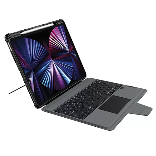 Apple iPad Pro 12.9 (2022) maciņš melns NILLKIN BUMPER COMBO KEYBOARD (BACKLIT VERSION)