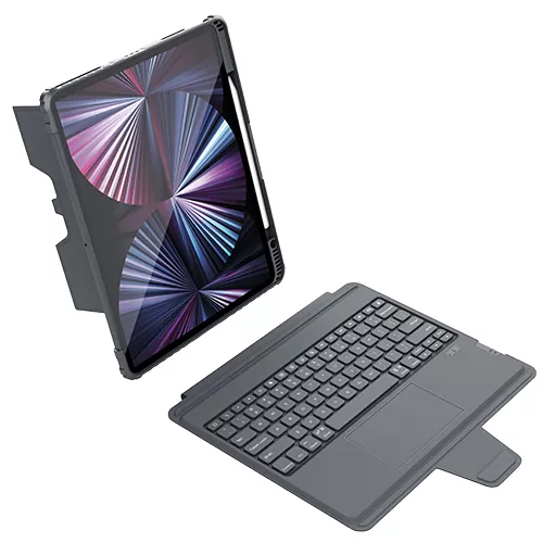 Apple iPad Pro 12.9 (2022) maciņš melns NILLKIN BUMPER COMBO KEYBOARD (BACKLIT VERSION)