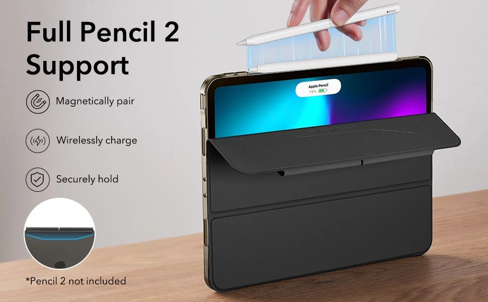 Apple iPad Pro 11 (2022) maciņš melns ESR ASCEND TRIFOLD