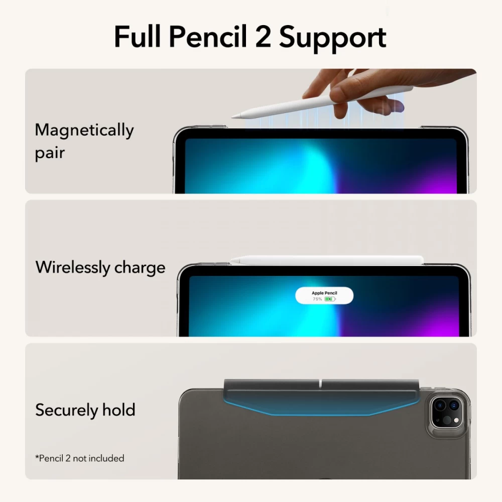 Apple iPad Pro 11 (2022) maciņš melns ESR ASCEND TRIFOLD