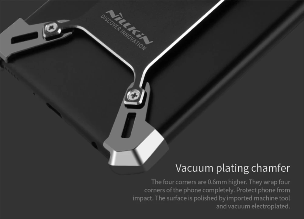 Huawei P10 Plus dėklas sidabrinis Barde Metal  with Ring
