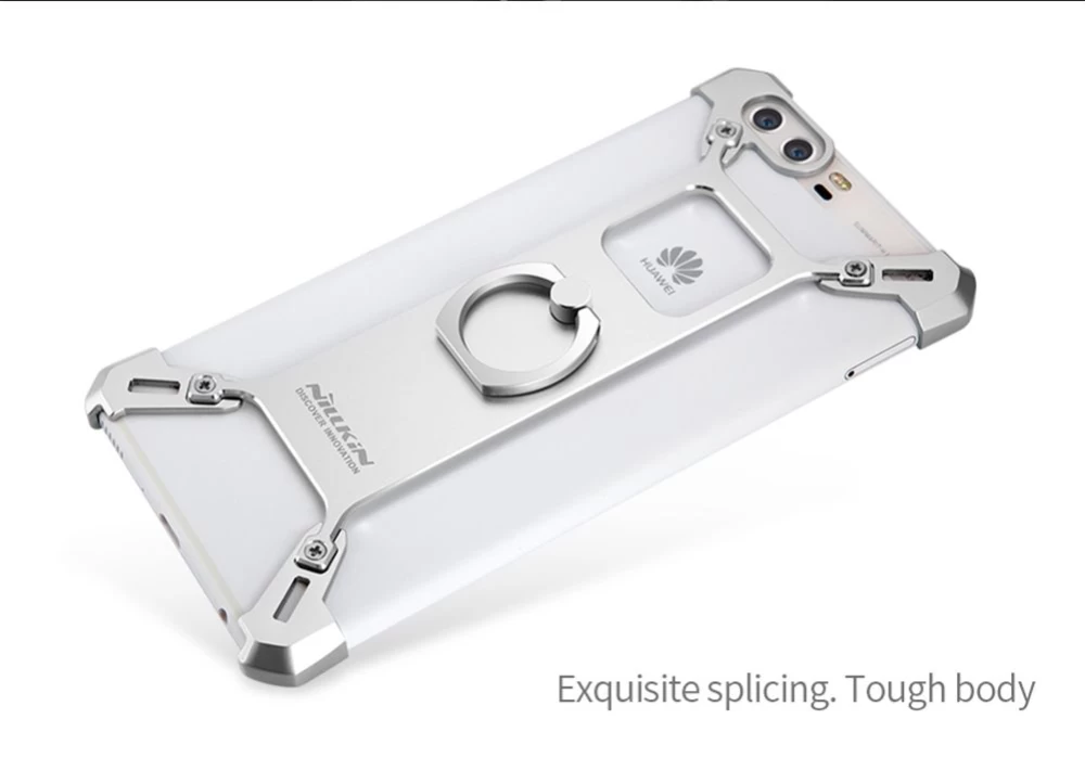 Huawei P10 Plus dėklas auksinis Barde Metal  with Ring