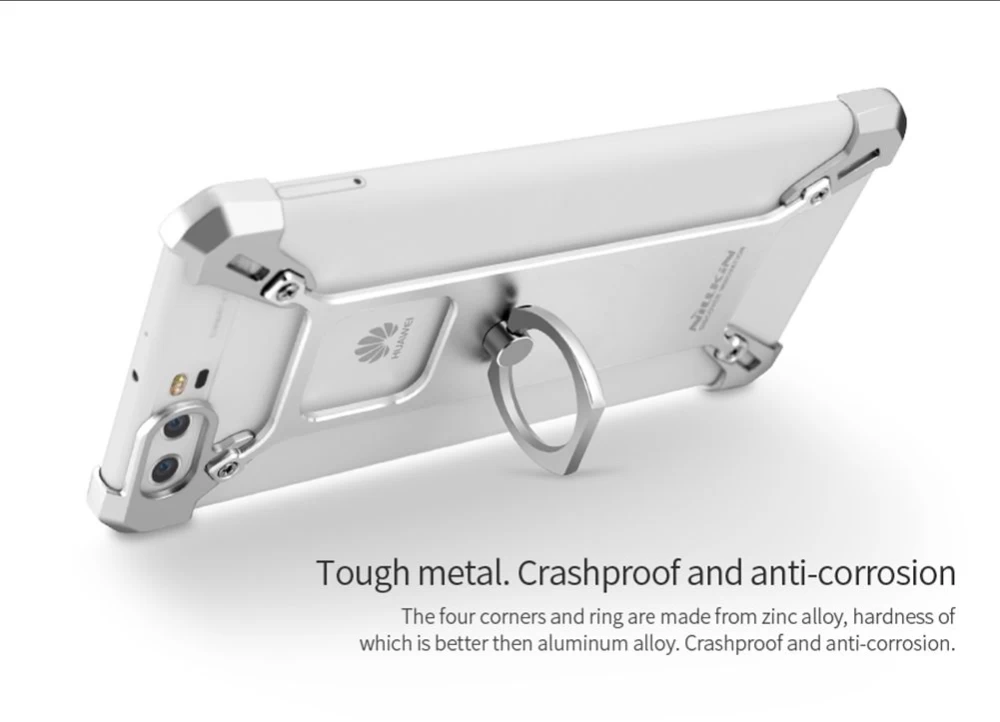 Huawei P10 Plus dėklas auksinis Barde Metal  with Ring