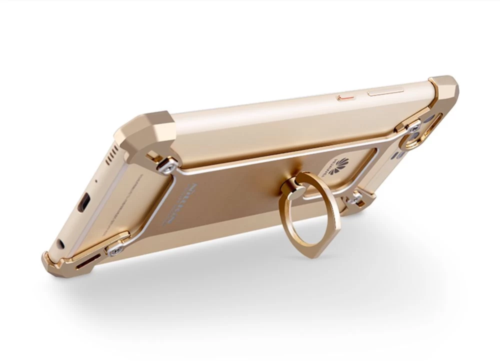 Huawei P10 Plus dėklas auksinis Barde Metal  with Ring