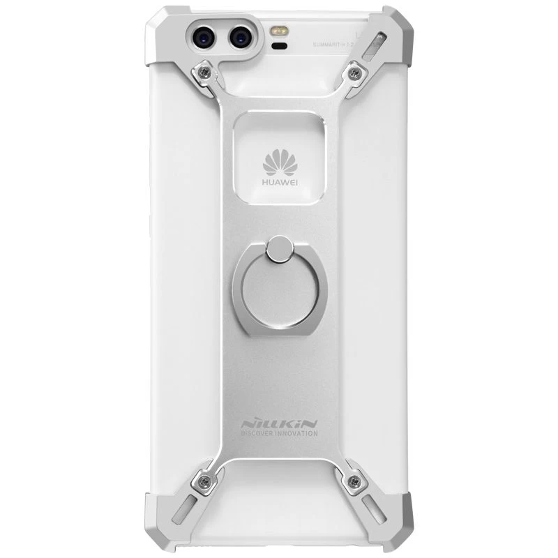 Huawei P10 Plus dėklas sidabrinis Barde Metal  with Ring