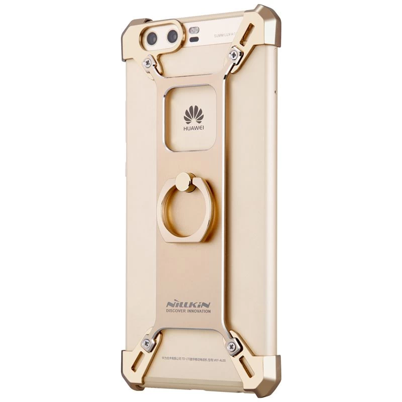 Huawei P10 Plus dėklas auksinis Barde Metal  with Ring