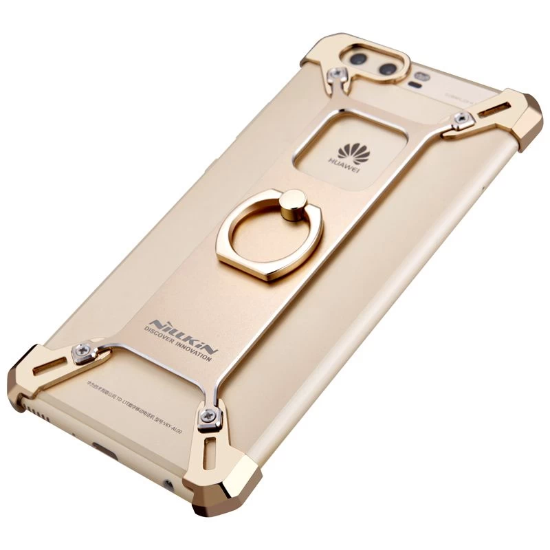 Huawei P10 Plus dėklas auksinis Barde Metal  with Ring