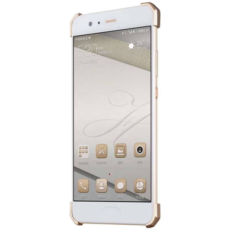 Huawei P10 Plus dėklas auksinis Barde Metal  with Ring