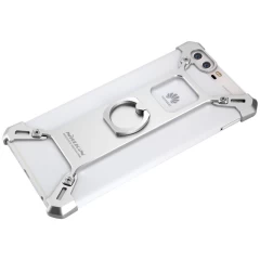 Huawei P10 Plus dėklas sidabrinis Barde Metal  with Ring