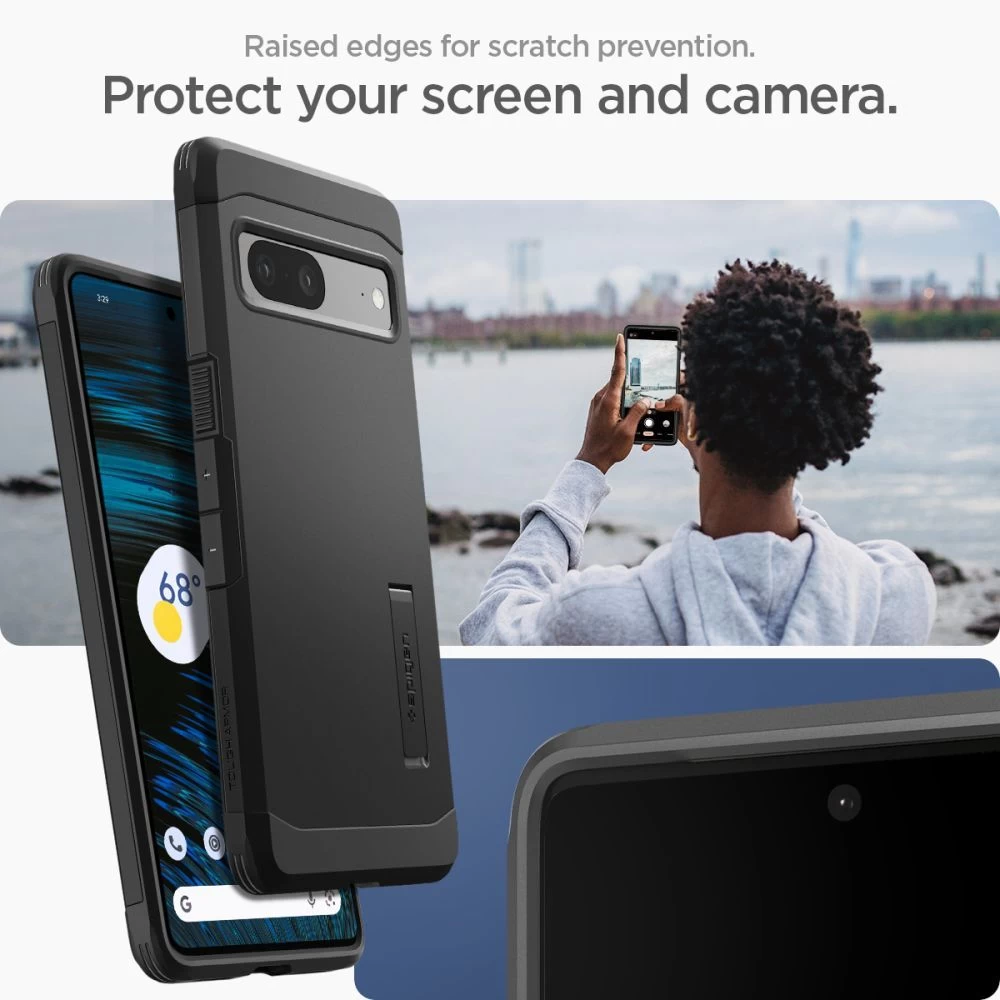 Google Pixel 7 suojakuori musta SPIGEN TOUGH ARMOR