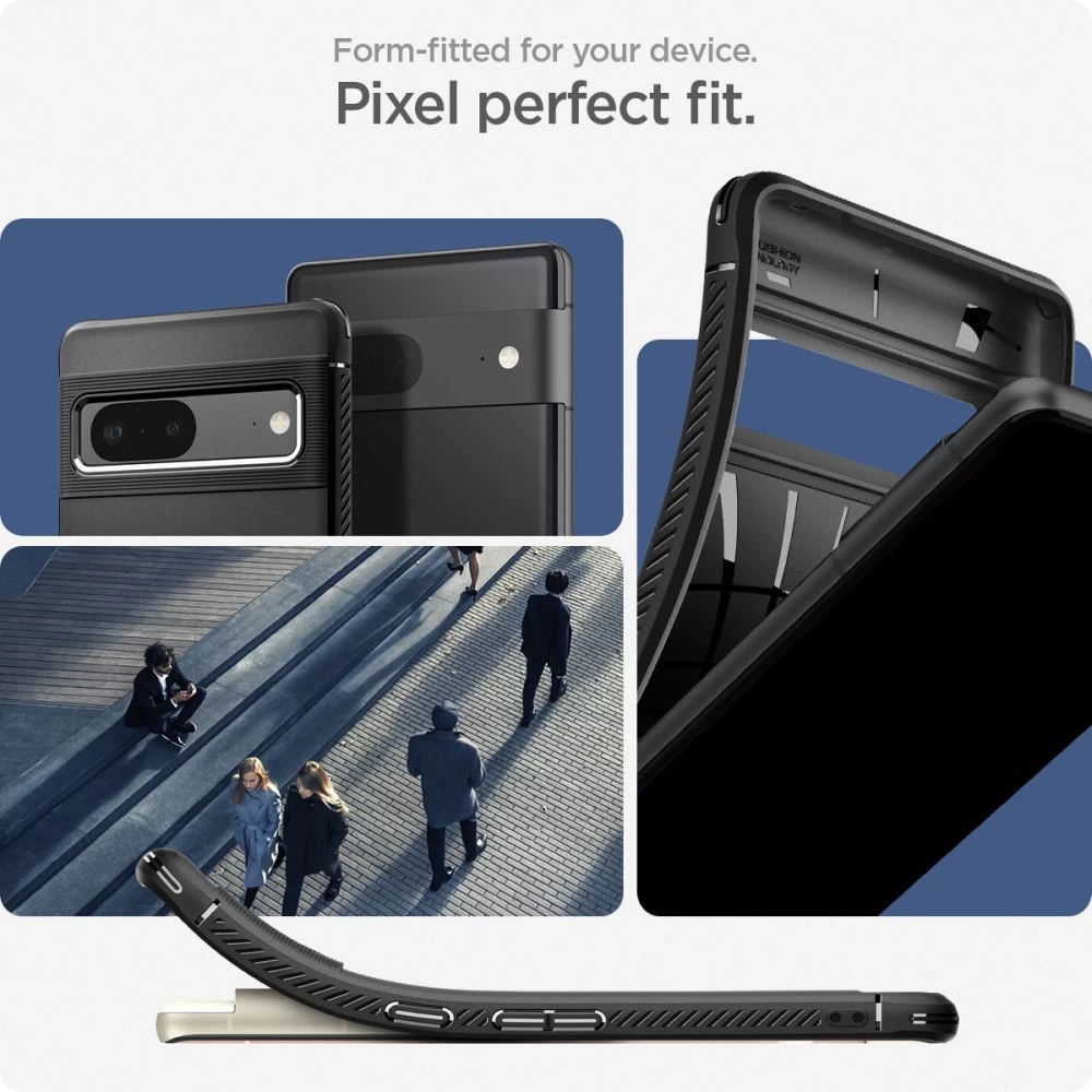 Google Pixel 7 dėklas Juoda SPIGEN RUGGED ARMOR