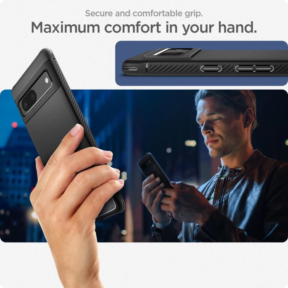 Google Pixel 7 dėklas Juoda SPIGEN RUGGED ARMOR