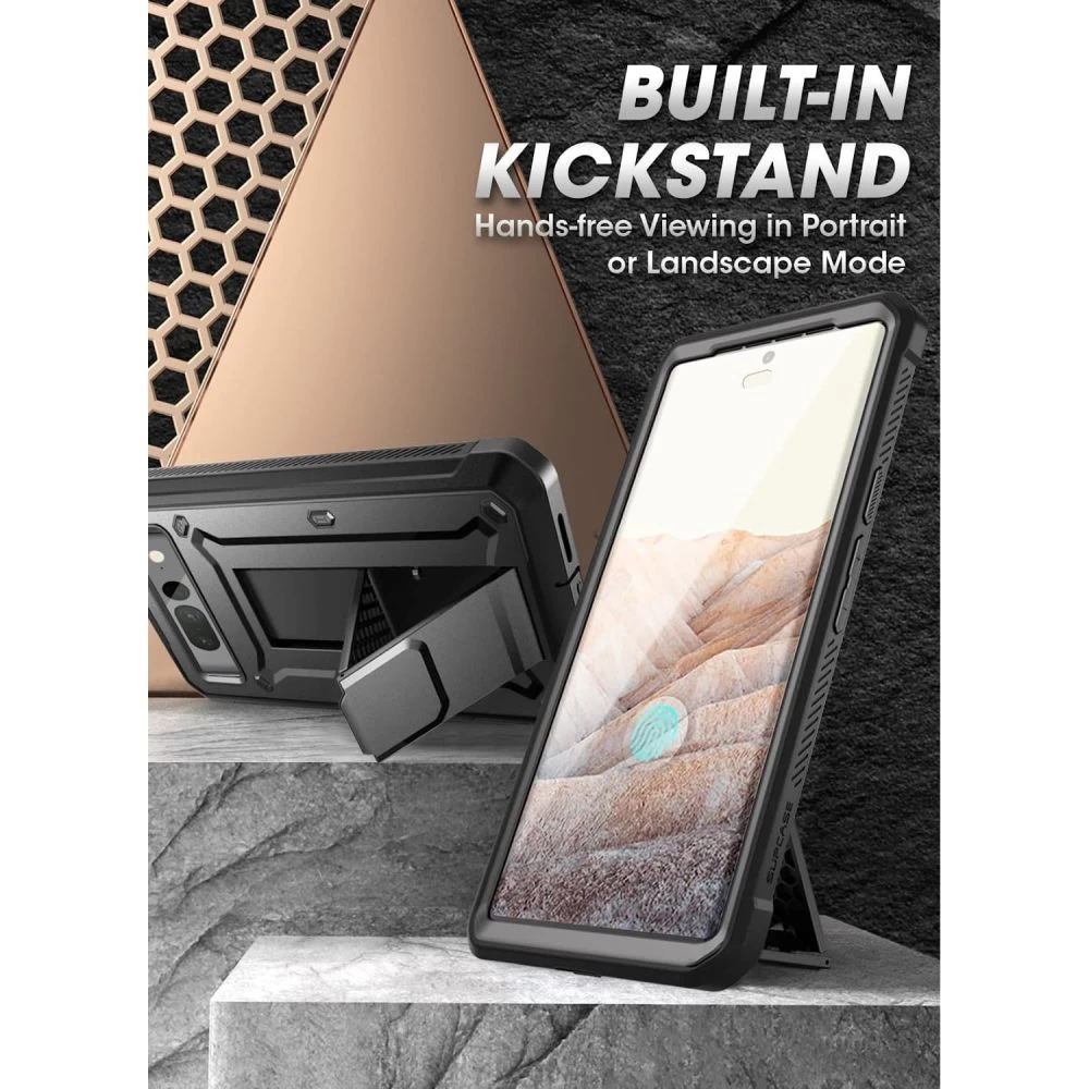 Google Pixel 7 Pro vāciņš melns SUPCASE UNICORN BEETLE PRO