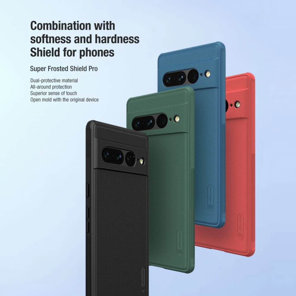 Google Pixel 7 Pro vāciņš zils Nillkin Super Frosted Shield