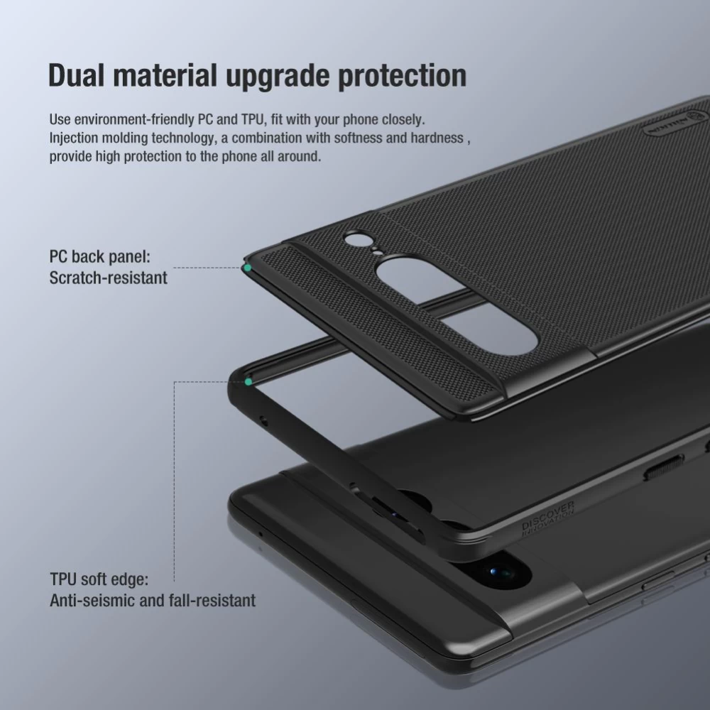 Google Pixel 7 Pro vāciņš zils Nillkin Super Frosted Shield