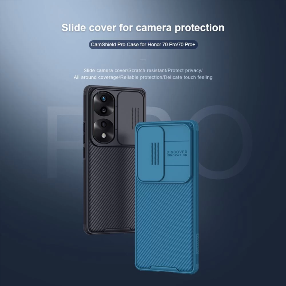 Honor 70 Pro case black Nillkin CamShield