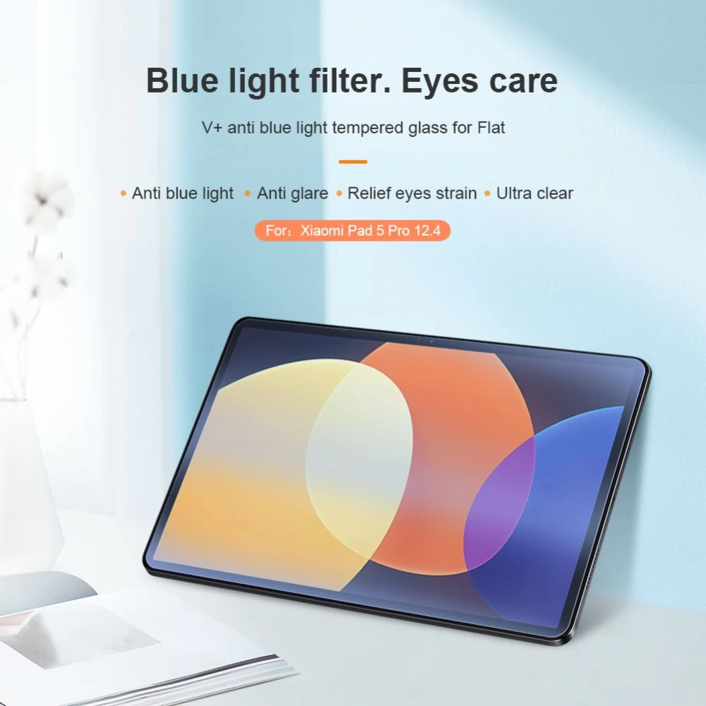 Xiaomi Pad 5 Pro 12.4 tahvelarvuti ekraani kaitseklaas  Nillkin V+ Anti Blue Light