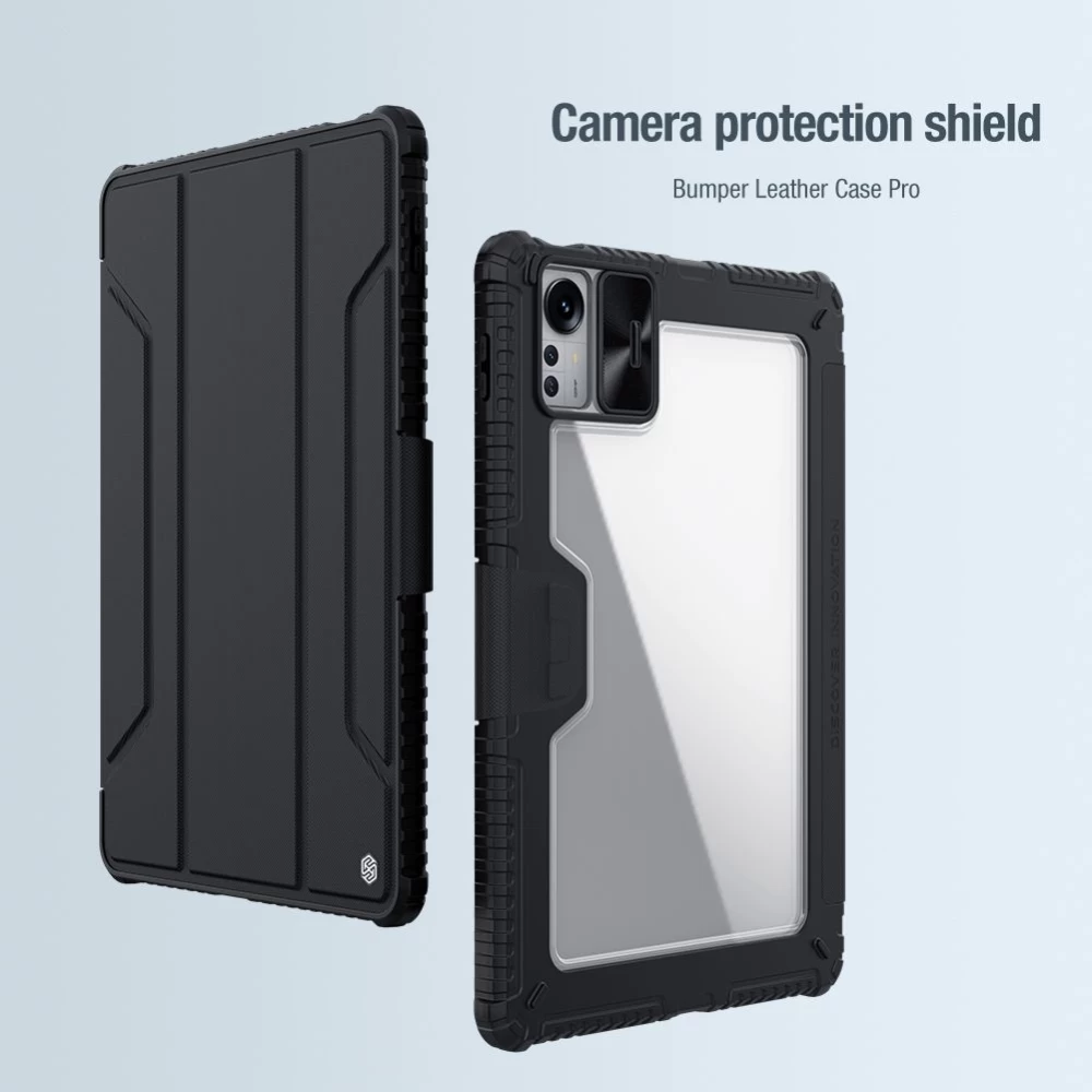 Xiaomi Pad 5 Pro 12.4 tablet skal, fodral grå NILLKIN BUMPER LEATHER PRO