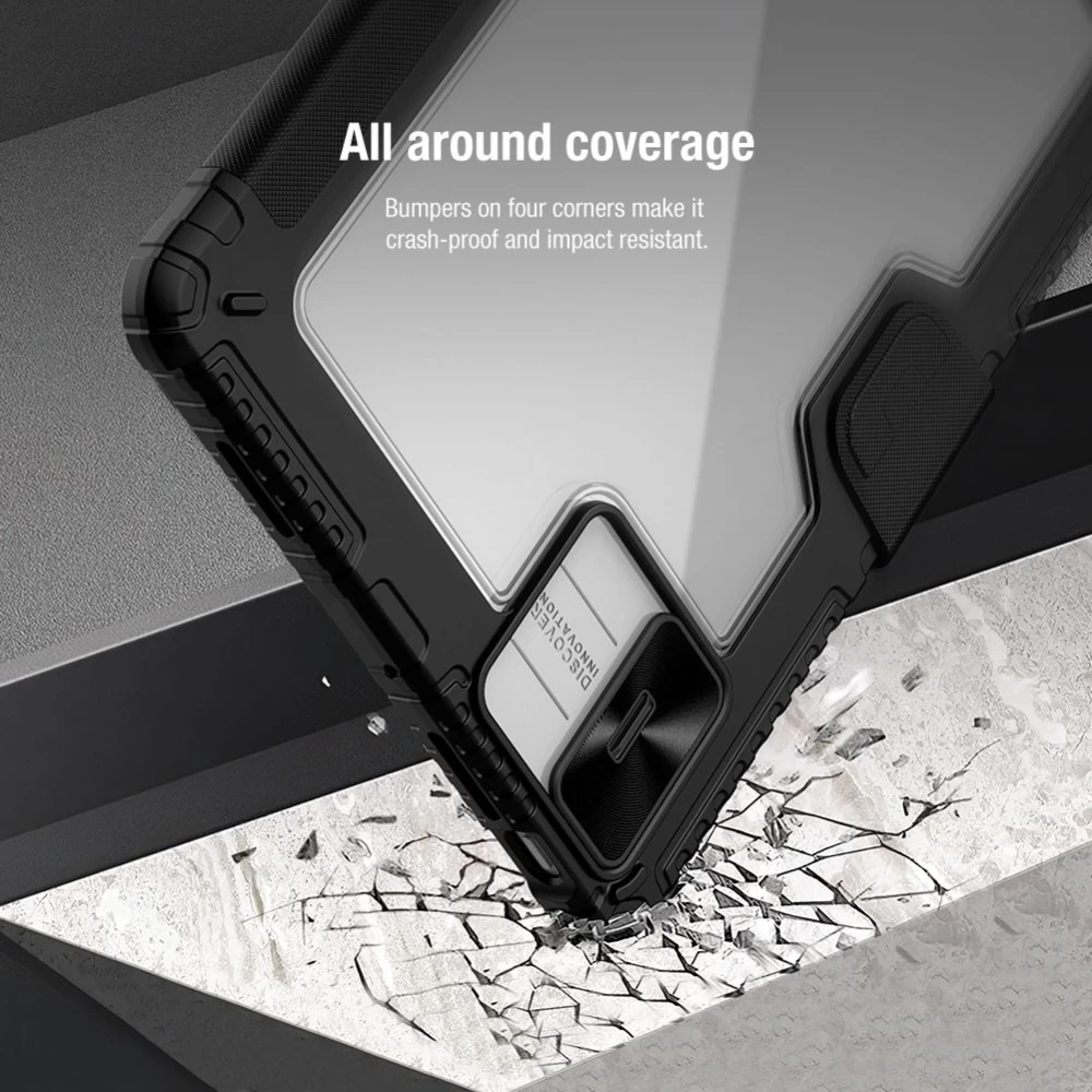 Xiaomi Pad 5 Pro 12.4 tablet skal, fodral grå NILLKIN BUMPER LEATHER PRO