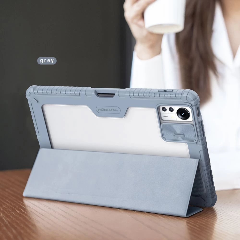 Xiaomi Pad 5 Pro 12.4 tablet skal, fodral grå NILLKIN BUMPER LEATHER PRO