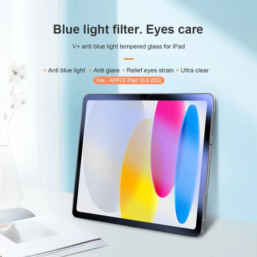 Apple iPad 10.9 10th Gen (2022) tahvelarvuti ekraani kaitseklaas  NILLKIN V+ Anti Blue Light